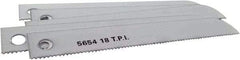 Disston - 4" Long x 1/2" Thick, Bi-Metal Reciprocating Saw Blade - Straight Profile, 18 TPI, Toothed Edge, Universal Shank - Industrial Tool & Supply