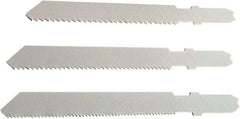 Disston - 3 Piece, 3" to 3" Long, 10-14 to 24 Teeth per Inch, Bi-Metal Jig Saw Blade Set - Toothed Edge, U-Shank - Industrial Tool & Supply