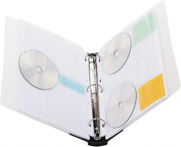 innovera - 90 Discs Sheet Capacity, 11-7/8 x 11-1/2", 3 Hole Binder - Plastic, Midnight Blue/Clear - Industrial Tool & Supply