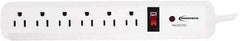 innovera - 6 Outlets, 120 Volts, 15 Amps, 4' Cord, Surge Power Outlet Strip - Floor Mount, 5-15R NEMA Configuration - Industrial Tool & Supply