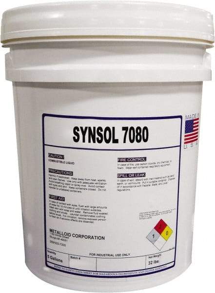 Metalloid - SynSol 7080, 5 Gal Pail Cutting Fluid - Semisynthetic - Industrial Tool & Supply