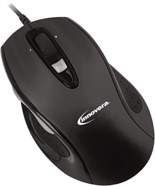 innovera - Black Mouse - Use with Mac OS X 10.4-10.7, Windows 98SE, Windows 2000, Windows XP, Windows Vista, 7 - Industrial Tool & Supply