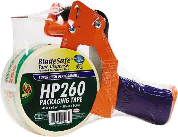 Duck - 2" Wide, Handheld Style, Handheld Tape Dispenser - For Use with Box Sealing Tape - Industrial Tool & Supply