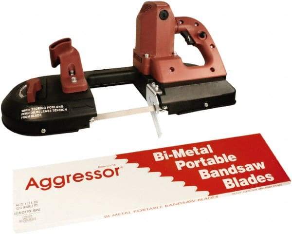 Disston - 3' 8-7/8" Long x 0.02" Thick, 10 to 14 Teeth per Inch, Portable Band Saw Blade - Bi-Metal Blade, High Speed Steel Teeth, Toothed Edge - Industrial Tool & Supply