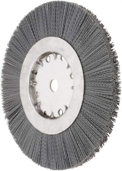 Weiler - 10" OD, 3/4" Arbor Hole, Crimped Nylon Wheel Brush - 1" Face Width, 2-1/2" Trim Length, 0.022" Filament Diam, 4,500 RPM - Industrial Tool & Supply