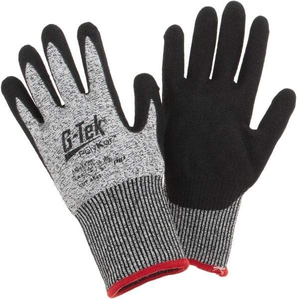 PIP - Size S, ANSI Cut Lvl A4, Cut Resistant Gloves - Palm & Fingers Coated, Salt & Pepper - Industrial Tool & Supply