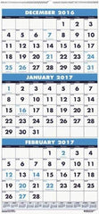 House of Doolittle - 7 Sheet, 8 x 17", Wall Calendar - Industrial Tool & Supply