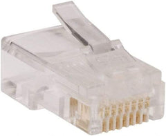 Tripp-Lite - Plugs - RJ45 Connector, Black, Use with Bulk Cat5/6 Cabling - Industrial Tool & Supply