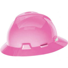 MSA - ANSI Type I Class E 4-Point Ratchet Full Brim Hard Hat - Industrial Tool & Supply