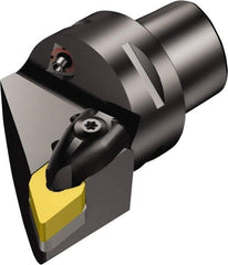 Sandvik Coromant - Left Hand Cut, Size C3, DNMG 11 04 08 & DNMG 332 Insert Compatiblity, External Modular Turning & Profiling Cutting Unit Head - 22mm Ctr to Cutting Edge, 45mm Head Length, Through Coolant, Series T-Max P - Industrial Tool & Supply
