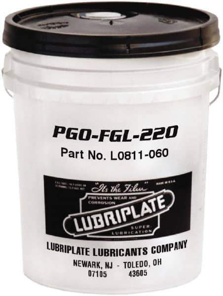 Lubriplate - 5 Gal Pail, Synthetic Gear Oil - 6°F to 443°F, 227 St Viscosity at 40°C, 42 St Viscosity at 100°C, ISO 220 - Industrial Tool & Supply