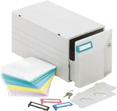 innovera - 150 Compartment, 6-3/4 Inch Wide x 12-3/4 Inch Deep x 6-15/16 Inch High, CD/DVD Storage Box - Plastic, Light Gray - Industrial Tool & Supply