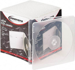 innovera - 1 Compartment, 5 Inch Wide x 3/16 Inch Deep x 5-5/8 Inch High, CD Case - Polypropylene, Clear - Industrial Tool & Supply