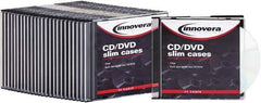 innovera - 1 Compartment, 4-7/8 Inch Wide x 1/4 Inch Deep x 5-5/8 Inch High, CD/DVD Case - Polystyrene, Clear - Industrial Tool & Supply