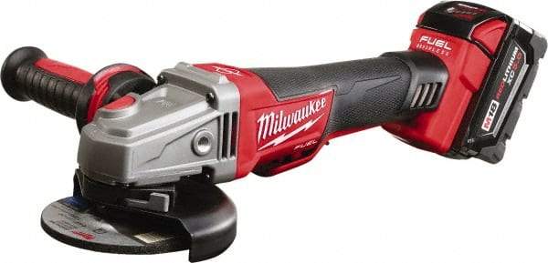 Milwaukee Tool - 4-1/2" Wheel Diam, 8,500 RPM, Cordless Angle & Disc Grinder - 18 Volts - Industrial Tool & Supply