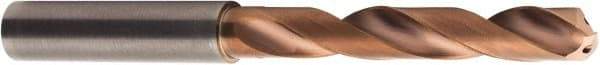 Niagara Cutter - 17/32" 140° Spiral Flute Solid Carbide Screw Machine Drill Bit - AlCrN Finish, Right Hand Cut, 60mm Flute Length, 107mm OAL, Straight Shank - Industrial Tool & Supply