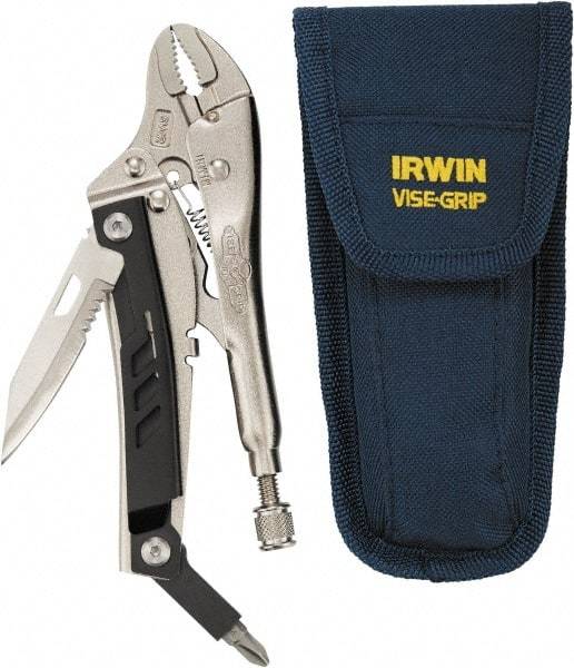 Irwin - 5-1/2" OAL Curved Jaw Locking Pliers - 1-1/4" Jaw Opening - Industrial Tool & Supply