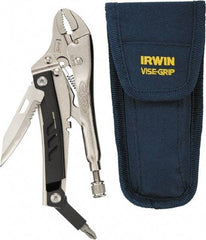 Irwin - 5-1/2" OAL Curved Jaw Locking Pliers - 1-1/4" Jaw Opening - Industrial Tool & Supply