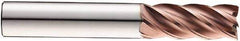 SGS - 1" Diam, Variable Pitch, 2" LOC, 5 Flute Solid Carbide Roughing Square End Mill - Ti-NAMITE-M Finish, 4-1/2" OAL, 1" Shank Diam, Single End, 37° Helix - Industrial Tool & Supply
