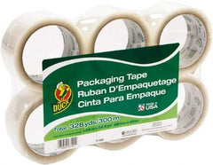 Duck - 1-7/8" x 55 Yd Clear Acrylic Adhesive Packaging Tape - Polypropylene Film Backing, 1.9 mil Thick, 25 Lb Tensile Strength, Series DUC - Industrial Tool & Supply