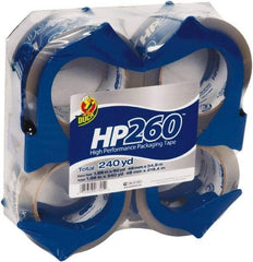 Duck - 1-7/8" x 60 Yd Clear Acrylic Adhesive Packaging Tape - Polypropylene Film Backing, 3.1 mil Thick, 35 Lb Tensile Strength, Series DUC - Industrial Tool & Supply