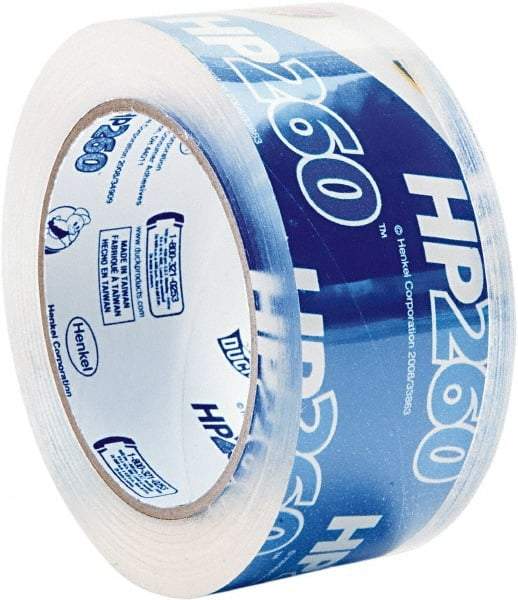 Duck - 1-7/8" x 60 Yd Clear Acrylic Adhesive Packaging Tape - Polypropylene Film Backing, 3.1 mil Thick, 31 Lb Tensile Strength, Series DUC - Industrial Tool & Supply