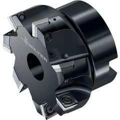 Walter - 8 Inserts, 80.01mm Cut Diam, 27mm Arbor Diam, 8.41mm Max Depth of Cut, Indexable Square-Shoulder Face Mill - 90° Lead Angle, 50.01mm High, SD.W09T3.. Insert Compatibility, Through Coolant, Series M4132 - Industrial Tool & Supply