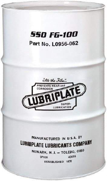 Lubriplate - 55 Gal Drum, Synthetic Seamer Oil - SAE 40, ISO 100, 106.7 cSt at 40°C, 13.9 cSt at 100°C, Food Grade - Industrial Tool & Supply