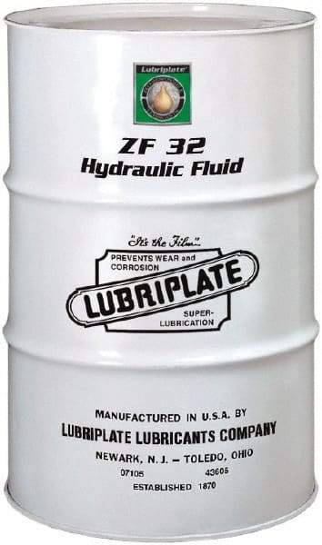 Lubriplate - 55 Gal Drum, Mineral Hydraulic Oil - SAE 10, ISO 32, 34.79 cSt at 40°, 5.2 cSt at 100°C - Industrial Tool & Supply