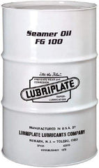 Lubriplate - 55 Gal Drum Mineral Seamer Oil - SAE 30, ISO 100, 109 cSt at 40°C & 12 cSt at 100°C, Food Grade - Industrial Tool & Supply