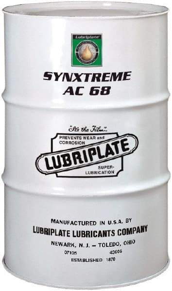 Lubriplate - 55 Gal Drum, ISO 68, SAE 20, Air Compressor Oil - 30°F to 430°, 66 Viscosity (cSt) at 40°C, 9 Viscosity (cSt) at 100°C - Industrial Tool & Supply