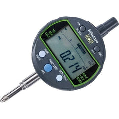 Mitutoyo - 0 to 12.7mm Range, 0.001 & 0.01mm Graduation, Electronic Drop Inidicator - Flat Back, 0.003mm Accuracy, LCD Display, Metric - Industrial Tool & Supply