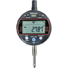 Mitutoyo - 0 to 1/2" Range, 0.001mm Graduation, Electronic Drop Indicator - Flat Back, Accurate to 0.002mm, Inch & Metric System, LCD Display - Industrial Tool & Supply
