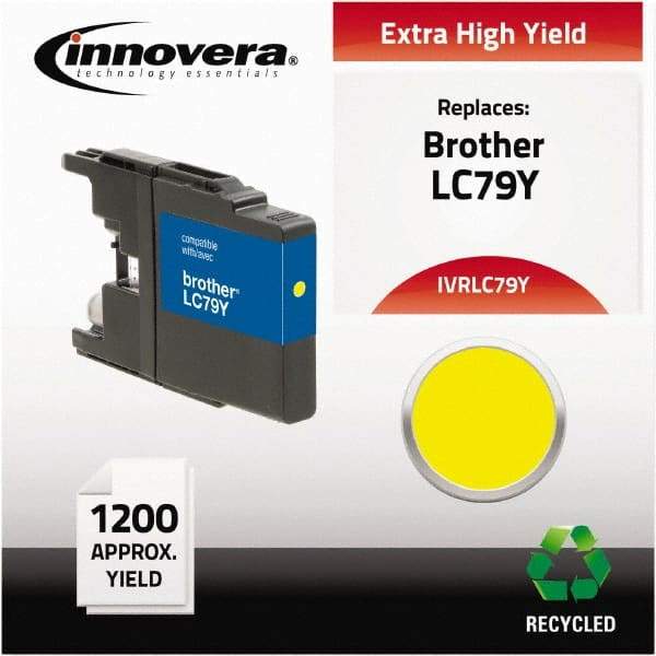 innovera - Yellow Inkjet Printer Cartridge - Use with Brother MFC-J6510DW, MFC-J6710DW, MFC-J6910DW, MFC-J825DW, MFC-J835DW - Industrial Tool & Supply