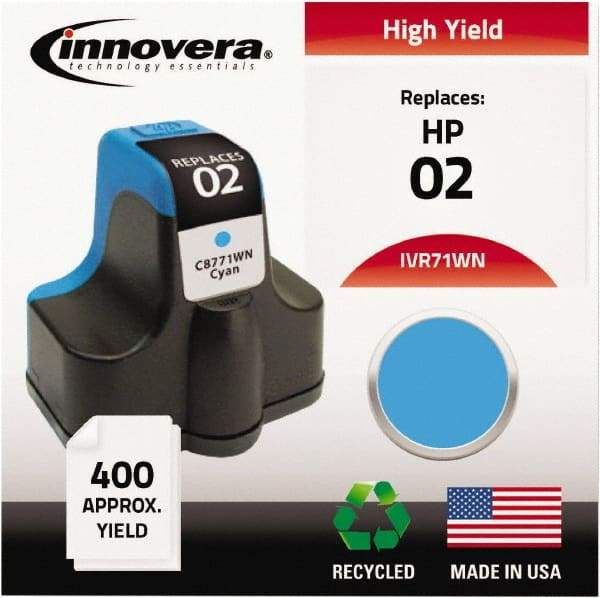 innovera - Cyan Inkjet Printer Cartridge - Use with HP Photosmart C5180, C6180, C7180, D6160, D7145, D7155, D7160, D7345, D7355, D7360, 3110, 3210, 3310, 8250 - Industrial Tool & Supply