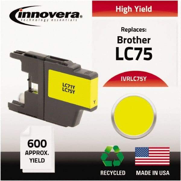 innovera - Yellow Inkjet Printer Cartridge - Use with Brother MFC-J6510DW, MFC-J6710DW, MFC-J6910DW, MFC-J825DW, MFC-J835DW - Industrial Tool & Supply