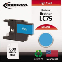 innovera - Cyan Inkjet Printer Cartridge - Use with Brother MFC-J6510DW, MFC-J6710DW, MFC-J6910DW, MFC-J825DW, MFC-J835DW - Industrial Tool & Supply