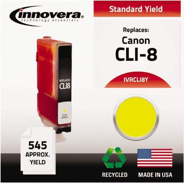 innovera - Yellow Inkjet Printer Cartridge - Use with Canon PIXMA iP3300, iP3500, iP4200, iP4300, iP4500, iP5200, MP500, MP510, MP520, MP530, MP600, MP610, MP800, MP810, MP830, MP950, MP960, MP970, MX700, MX850 - Industrial Tool & Supply