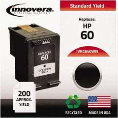 innovera - Black Inkjet Printer Cartridge - Use with HP Deskjet D2530, D2545, D2560, D5560, F4200, F4440, F4480, Photosmart C4640, C4650, C4680, C4795 - Industrial Tool & Supply