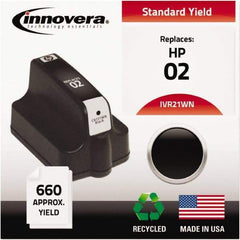 innovera - Black Inkjet Printer Cartridge - Use with HP Photosmart C5180, C6180, C7180, D6160, D7145, D7155, D7160, D7345, D7355, D7360, 3110, 3210, 3310, 8250 - Industrial Tool & Supply