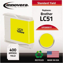 innovera - Yellow Ink Cartridge - Use with Brother DCP-130C, 330C, 350C, Fax 1360, 1860C, 1960C, 2480C, 2580C, MFC-230C, 240C, 440CN, 465CN, 665CW, 685CW, 845CW, 885CW, 3360C, 5460CN, 5860CN - Industrial Tool & Supply
