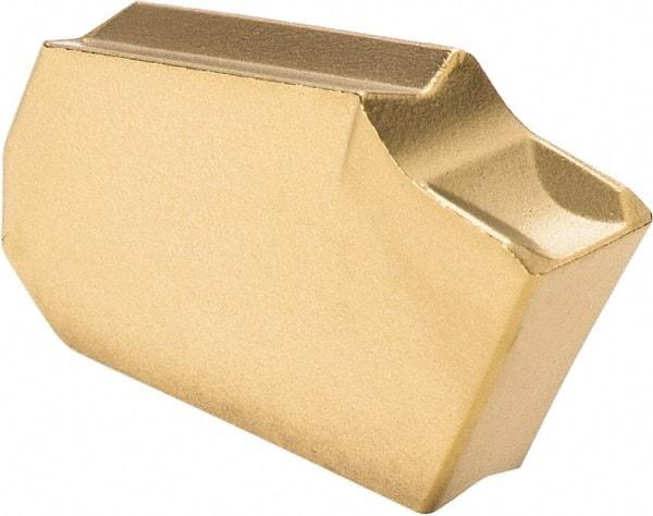 Dorian Tool - SGTN3 DASK25B Grade, 0.122" Cutting Width, Carbide Cutoff Insert - 0° Neutral Lead Angle, TiN/TiAlN/TiN Coated, Single End - Industrial Tool & Supply