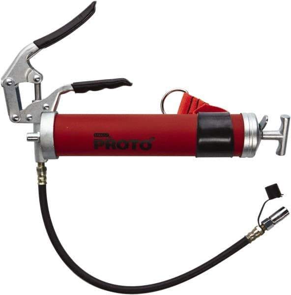 Proto - 3,600 Max psi, Flexible Pistol Grease Gun - 14 oz (Cartridge) & 16 oz (Bulk) Capacity, 3-Way, Bulk, Cartridge & Filler Pump - Industrial Tool & Supply
