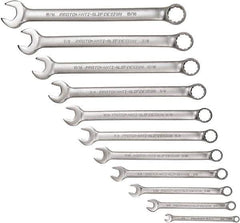 Proto - 11 Piece, 1/4" to 15/16", 12 Point Combination Wrench Set - Inch Measurement Standard, Satin Chrome Finish - Industrial Tool & Supply