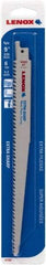 Lenox - 9" Long x 3/4" Thick, Bi-Metal Reciprocating Saw Blade - Straight Profile, 6 TPI, Toothed Edge - Industrial Tool & Supply