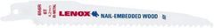 Lenox - 6" Long x 3/4" Thick, Bi-Metal Reciprocating Saw Blade - Straight Profile, 6 TPI, Toothed Edge - Industrial Tool & Supply