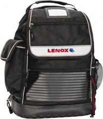 Lenox - 30 Pocket Black Ballistic Nylon Backpack Tool Bag - 6" Wide x 14" Deep x 18" High - Industrial Tool & Supply