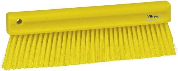 Vikan - Polyester Counter Brush - 2" Bristle Length, 11" Long x 1-1/4" Wide Head, Yellow - Industrial Tool & Supply