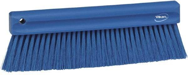 Vikan - Polyester Counter Brush - 2" Bristle Length, 11" Long x 1-1/4" Wide Head, Blue - Industrial Tool & Supply