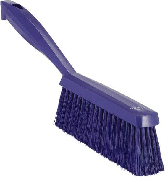 Vikan - 14" OAL, Polyester Staple Set Bench Brush - 2" Bristle Length, 6-3/8" Long Head, Purple - Industrial Tool & Supply